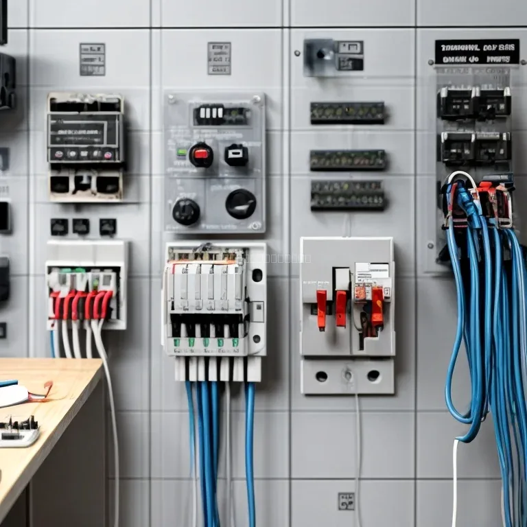 Técnico realizando prueba eléctrica en tablero de distribución
